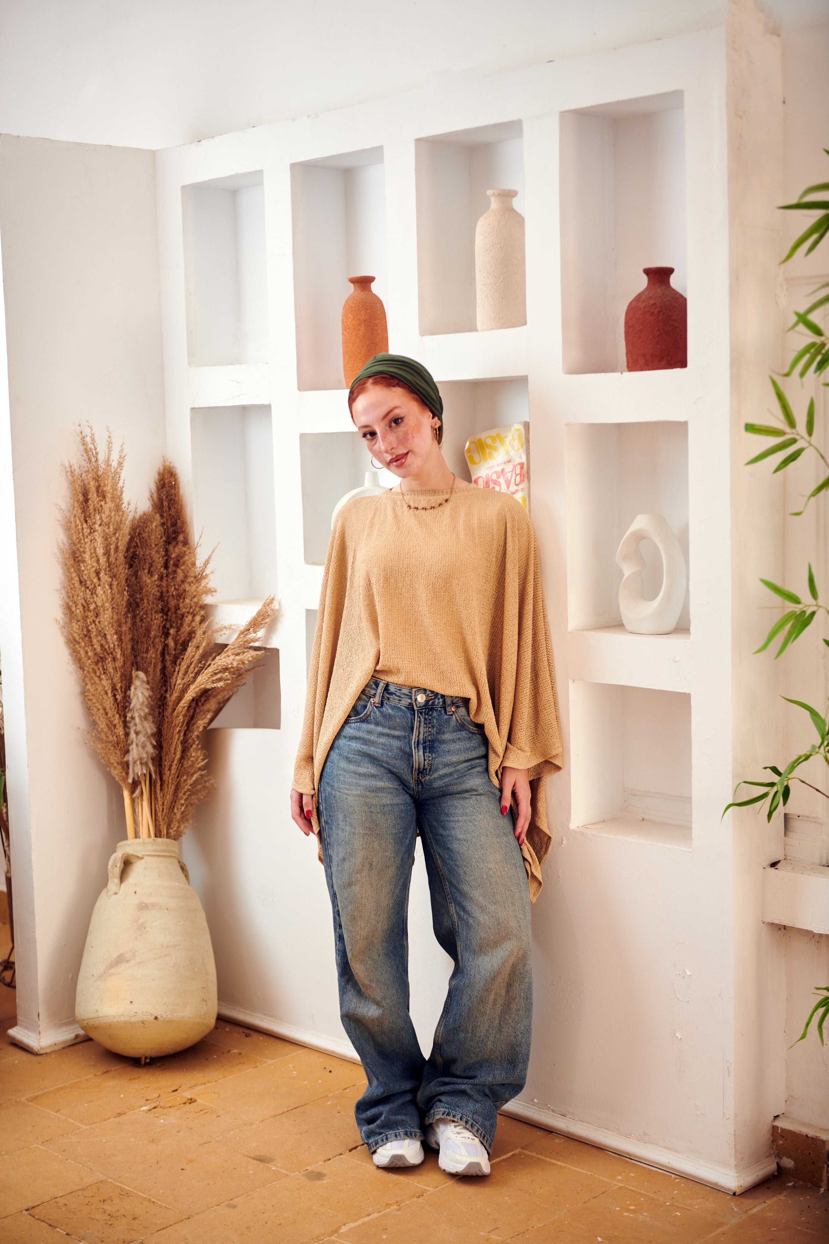 Olive Green Lyocell Turban